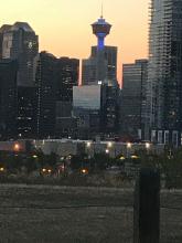 Calgary Tower in Dystonia Blue September 4 2018